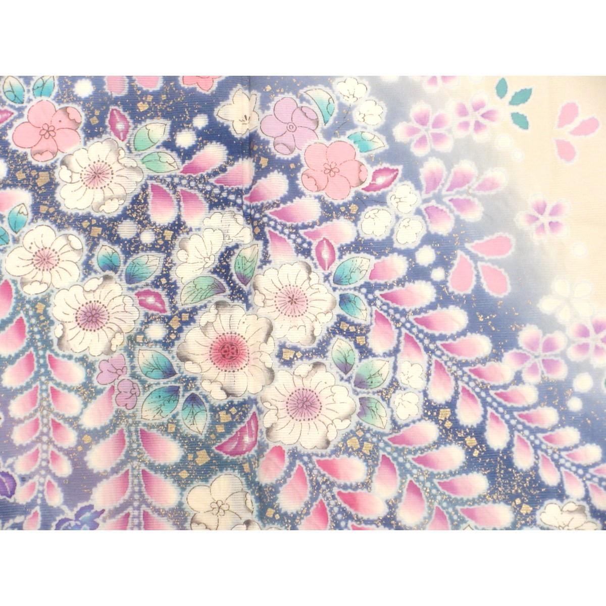 単衣　【翠山工房】駒絽訪問着　身幅２Ｌ寸