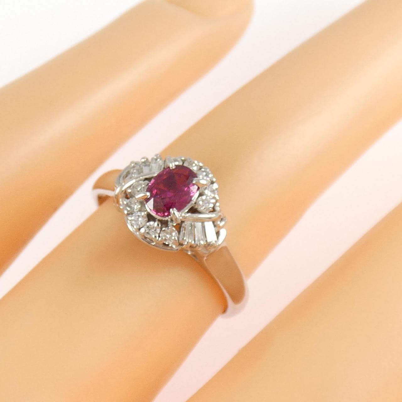 PT900 ルビー リング 0.31CT