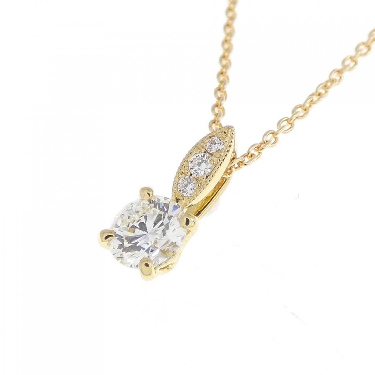 [Remake] K18YG Diamond Necklace 0.269CT G SI1 EXT H&amp;C