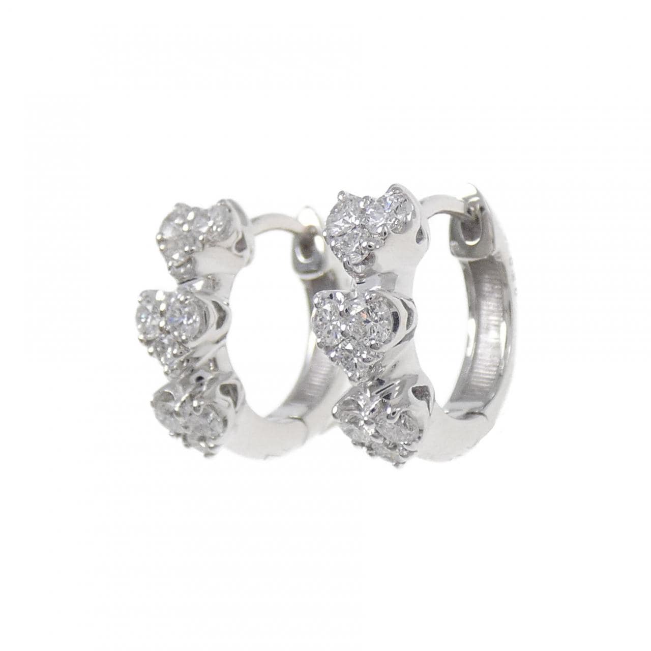 ポンテヴェキオ ハート ダイヤモンド ピアス 0.40CT