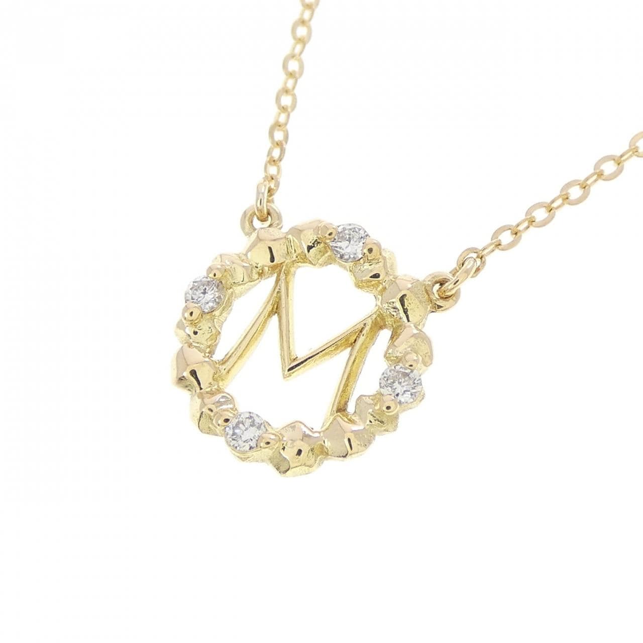 アーカー ストーンレメディイニシャル ネックレス 0.03CT