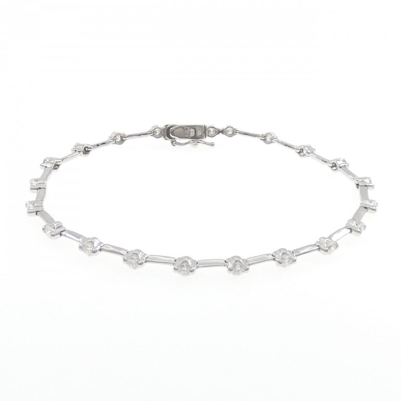 K18WG ダイヤモンド ブレスレット 1.67CT