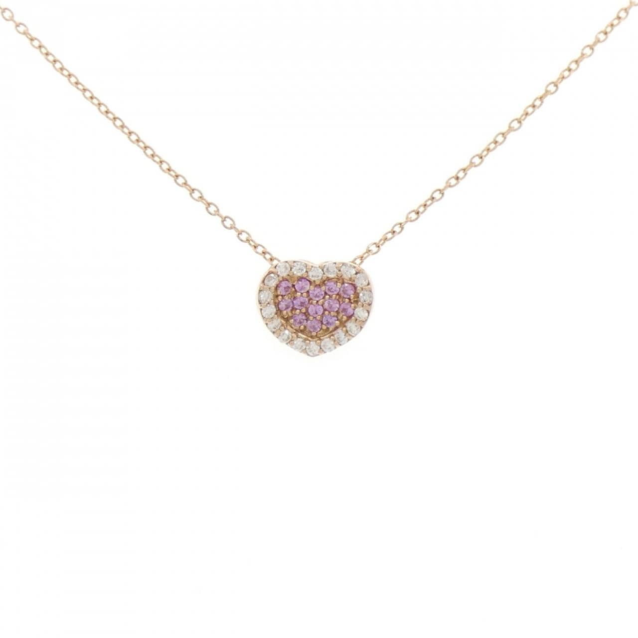 ポンテヴェキオ ハート サファイヤ ネックレス 0.14CT