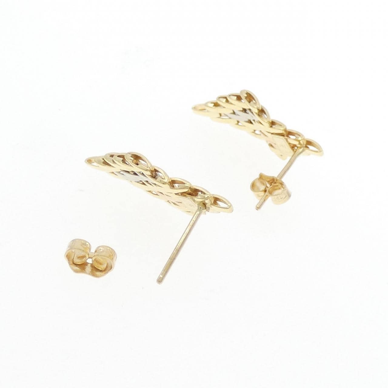 750 three color earrings