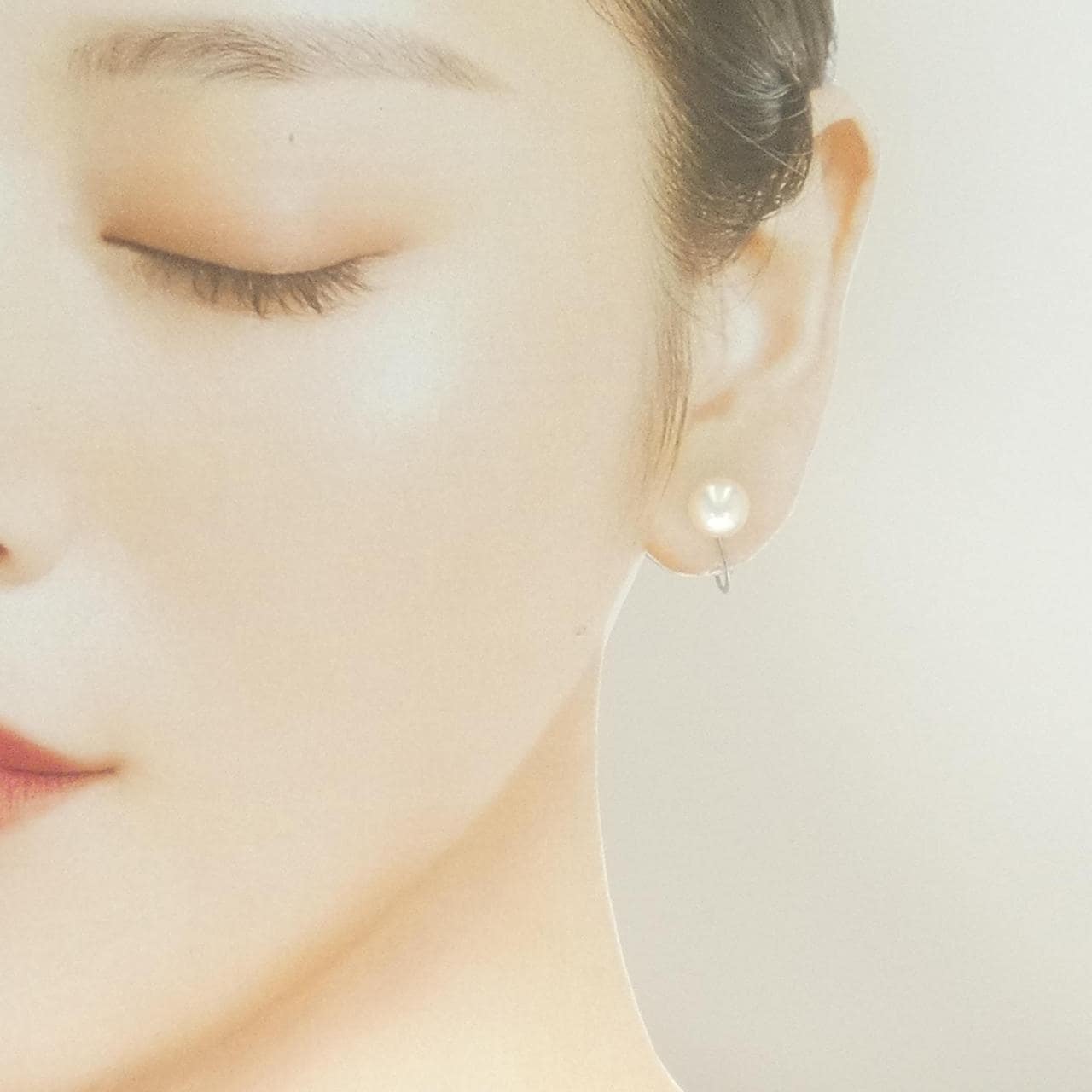 K14WG アコヤパール イヤリング 8mm