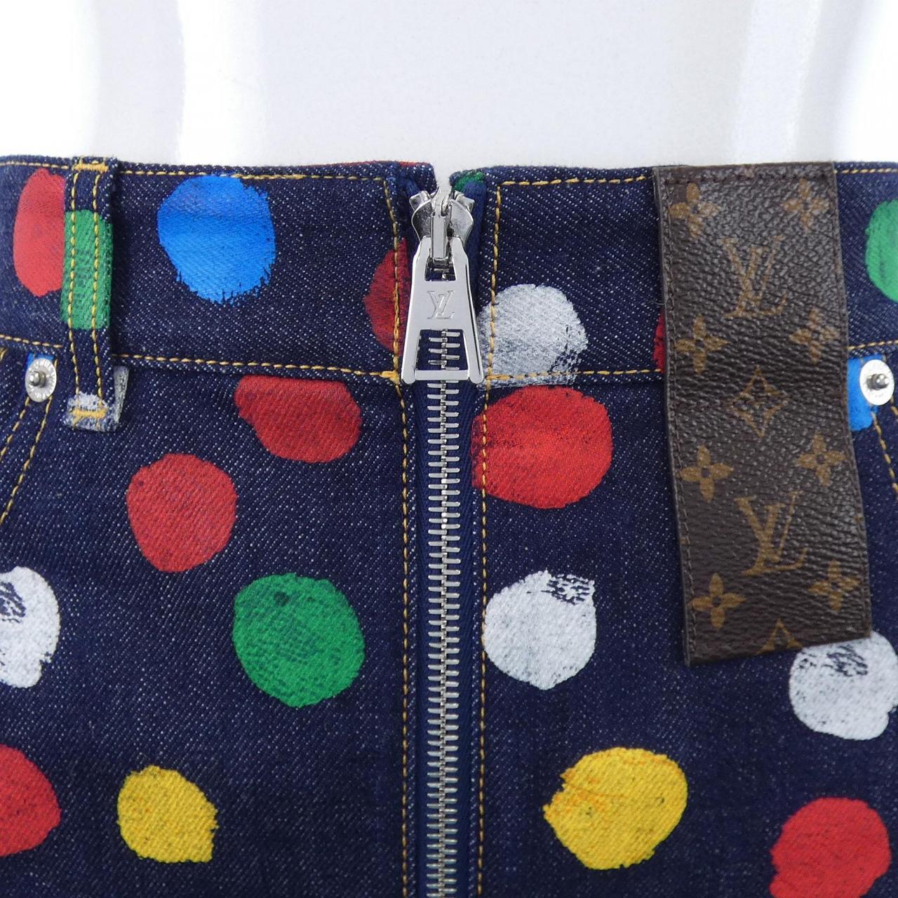 ルイヴィトン LOUIS VUITTON LV×YKペインティッドドットデニムミニスカート FOSK12VY5 スカート