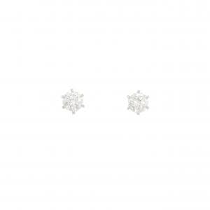 【リメイク】PT900/ST ダイヤモンド ピアス 0.405CT 0.407CT D-E SI2 VG-GOOD