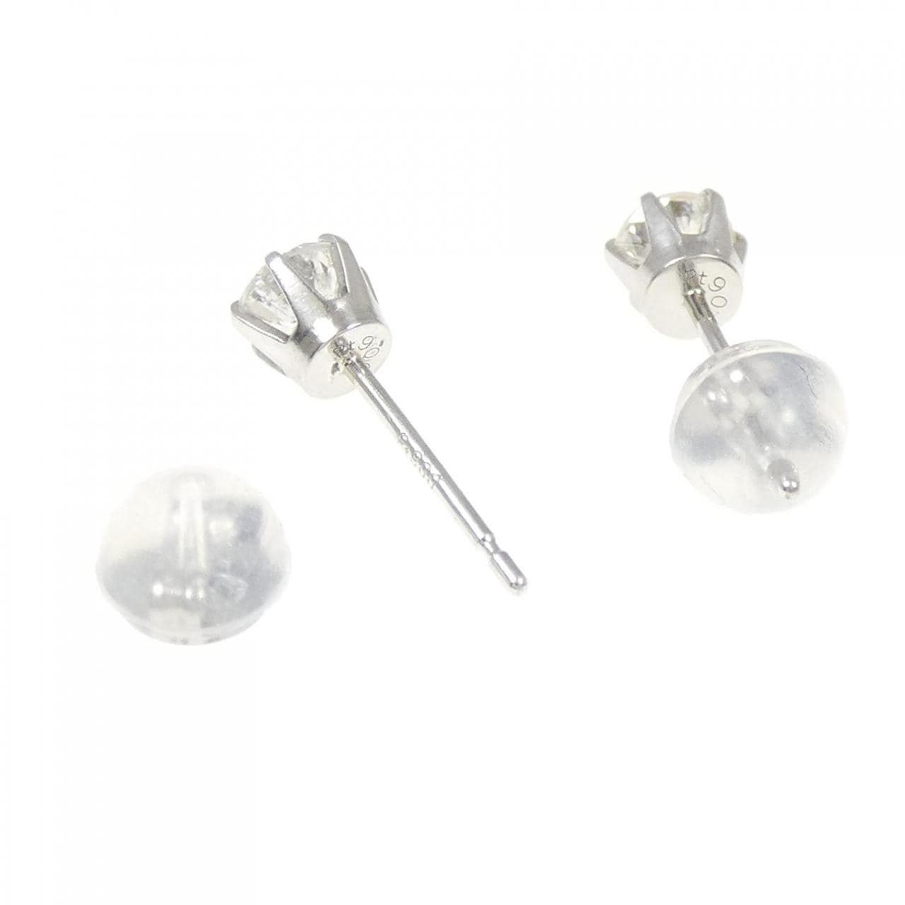PT900 ソリティア ダイヤモンド ピアス 0.54CT
