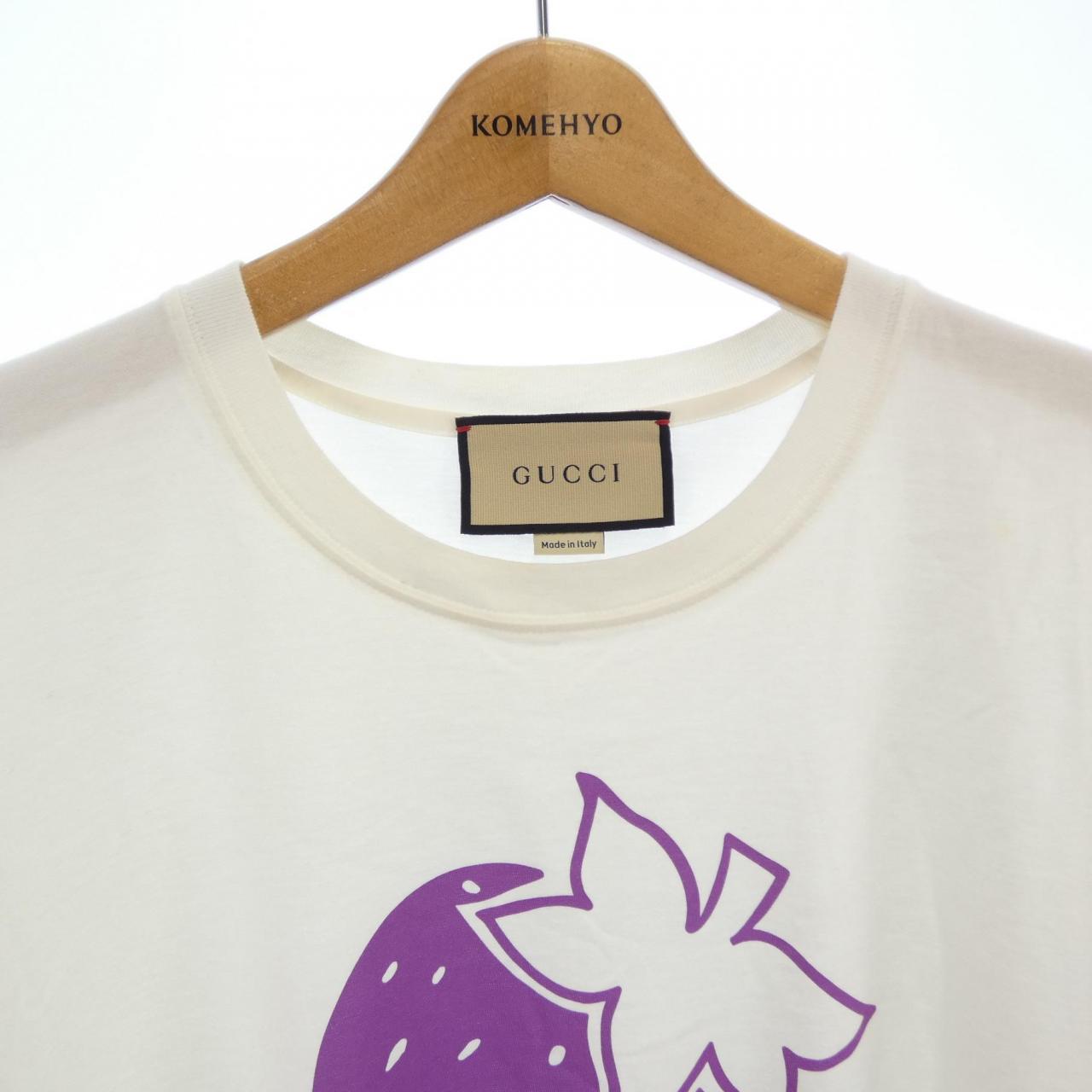 グッチ GUCCI ストロベリーグッチコットンTシャツ 548334 XJDWG Tシャツ