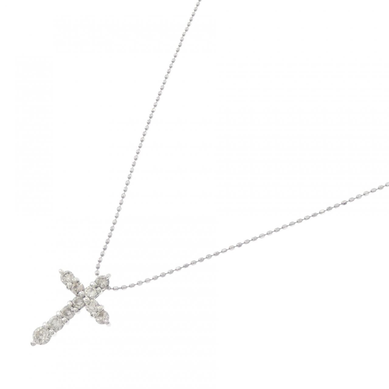 PT900/PT850 クロス ダイヤモンド ネックレス 0.50CT