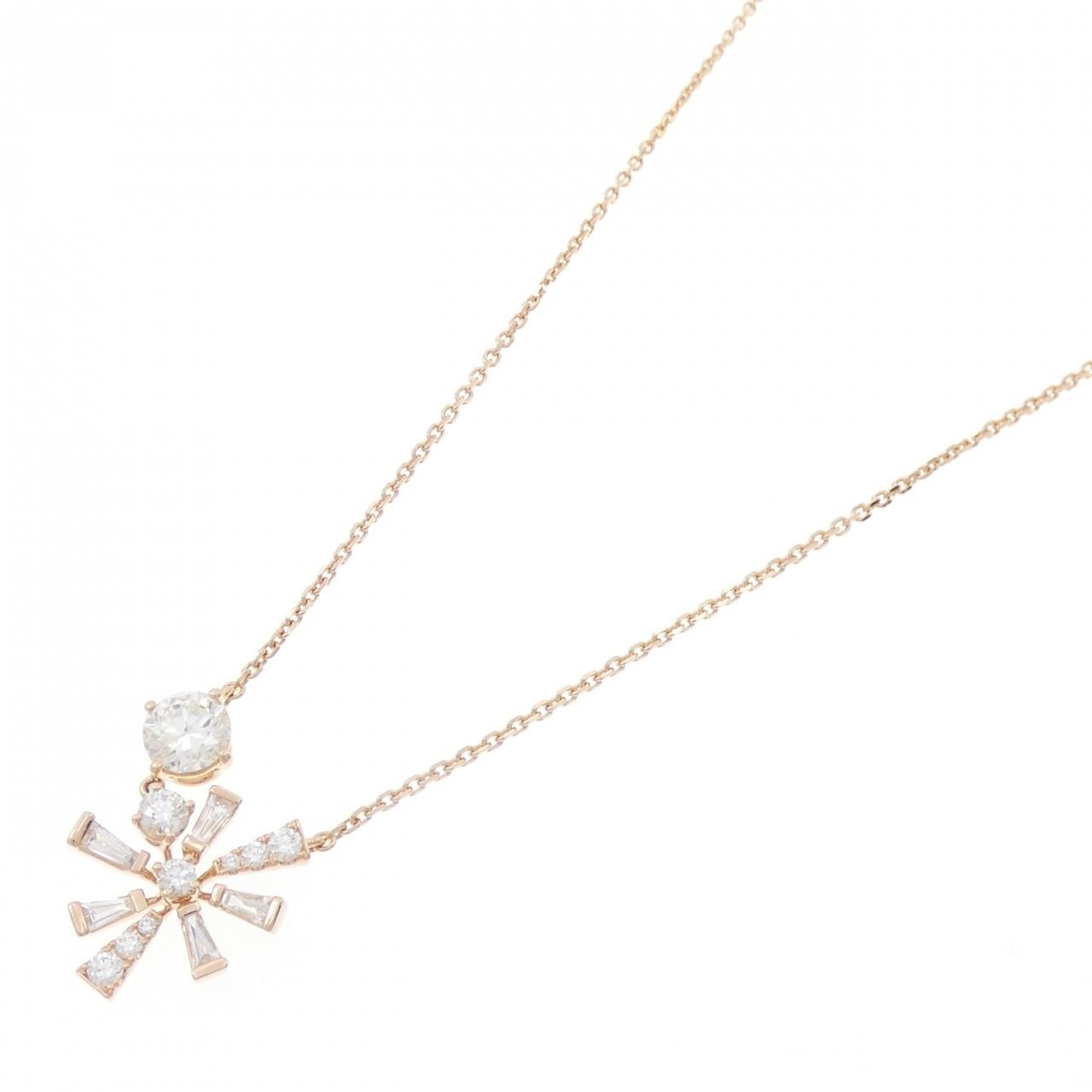 K18PG ダイヤモンド ネックレス 0.80CT