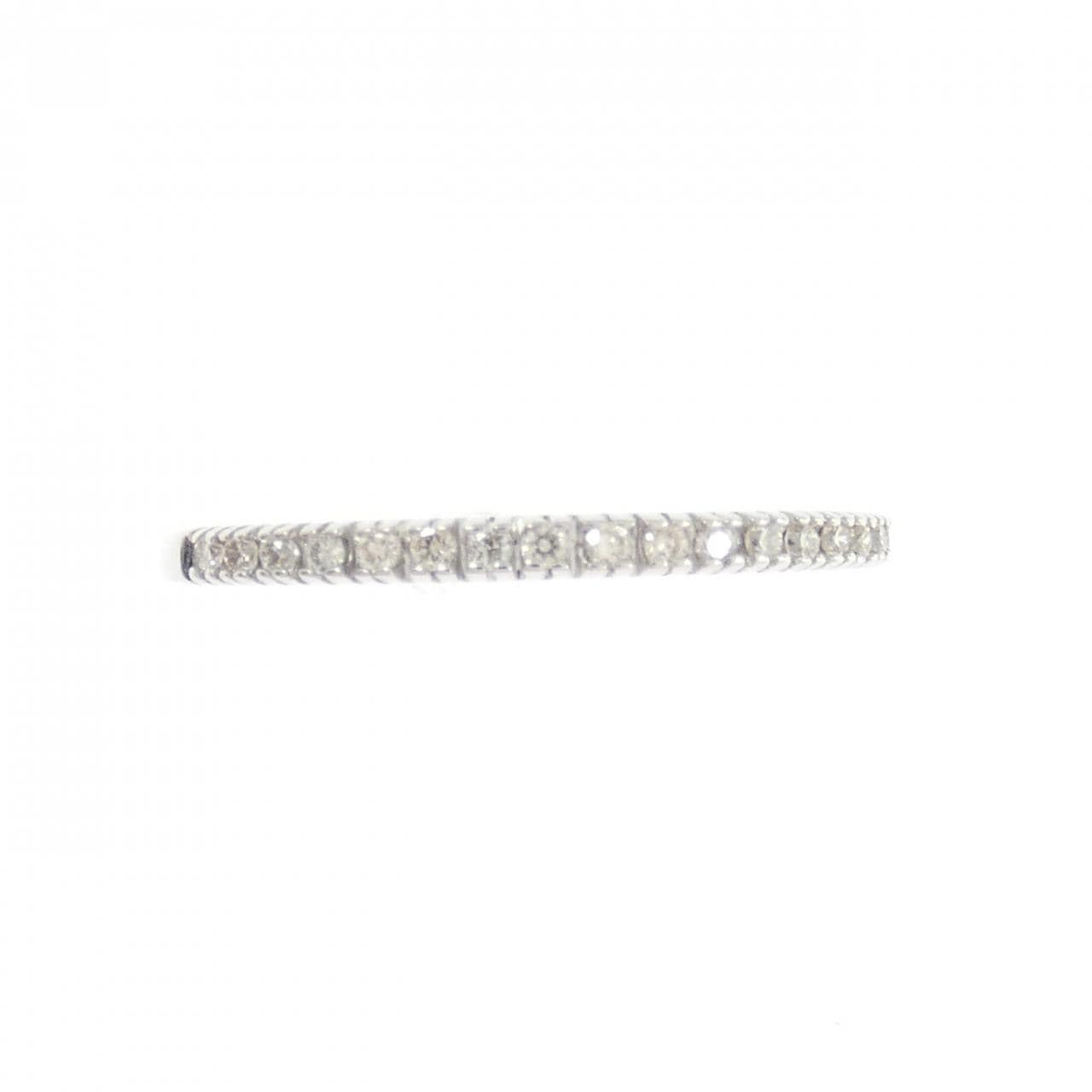 K18WG ハーフエタニティ ダイヤモンド リング 0.08CT