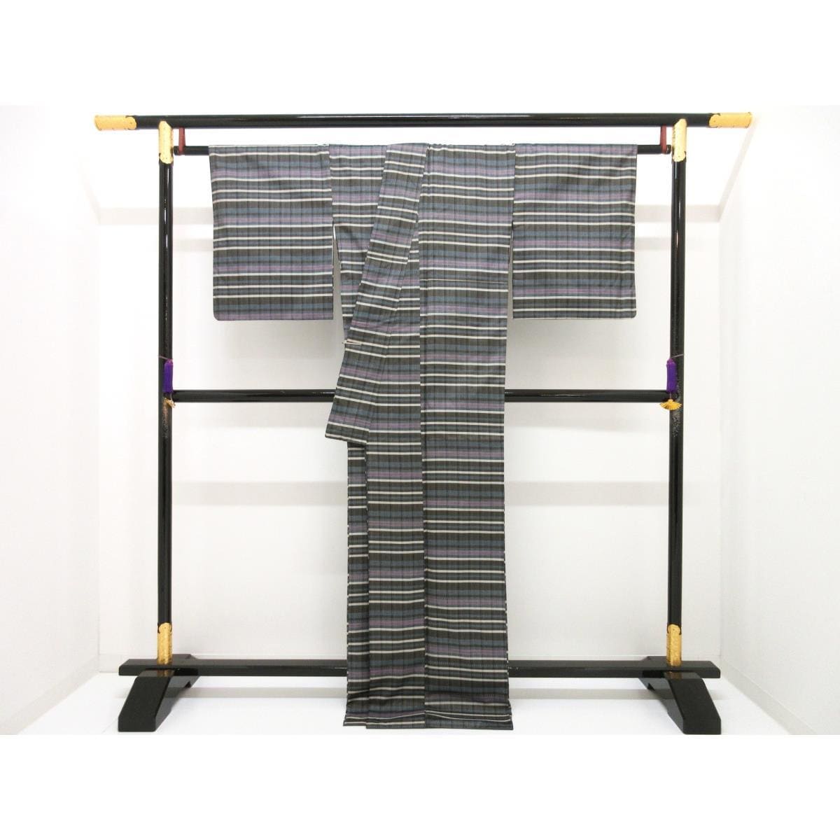 紬　【縞大島紬】証紙付