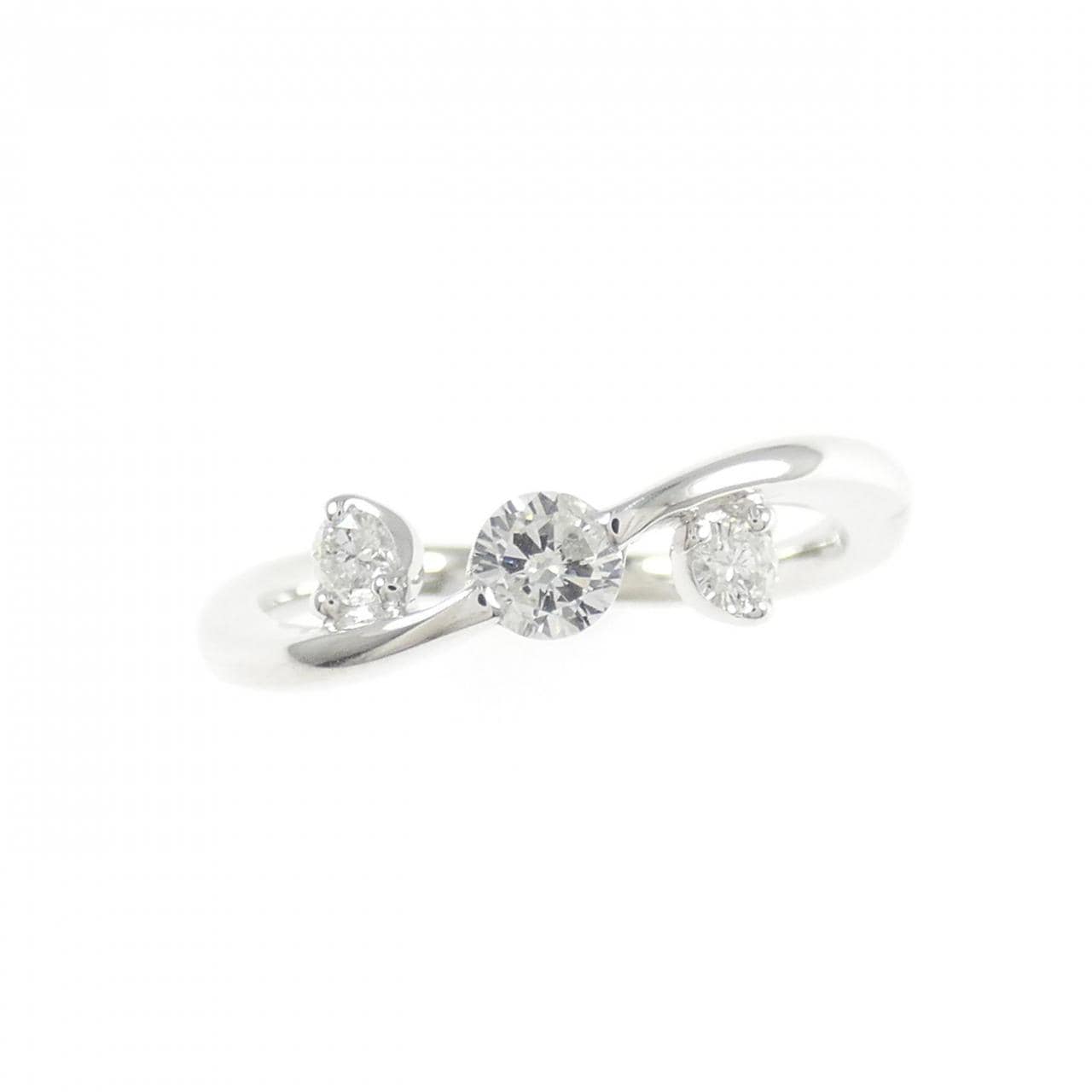 K18WG ダイヤモンド リング 0.35CT