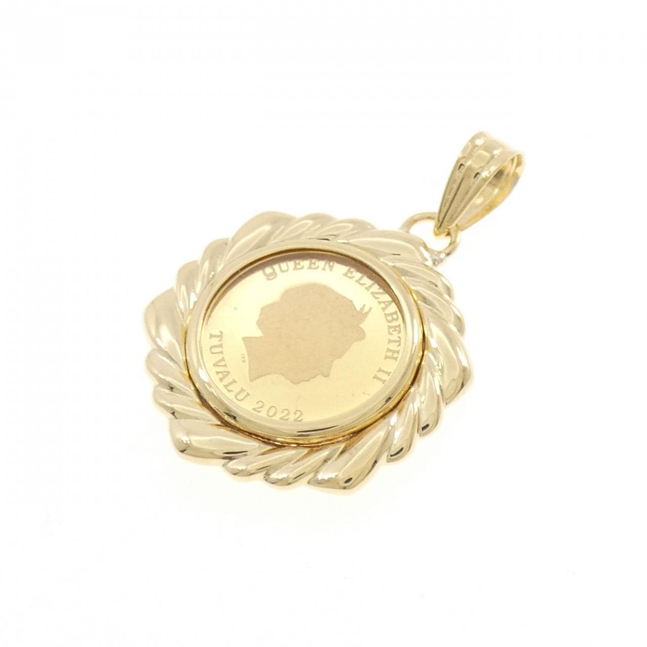 K18YG(枠) コイン ペンダント