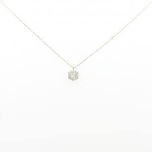 K18YG ソリティア ダイヤモンド ネックレス 0.5CT