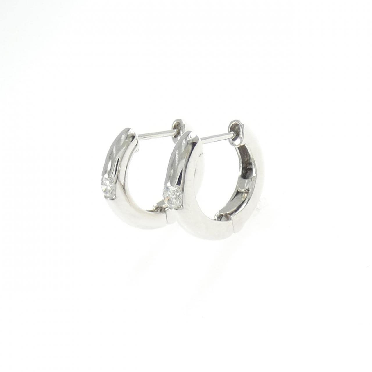 K18WG ダイヤモンド ピアス 0.12CT