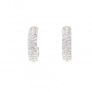K18WG ダイヤモンド ピアス 1.00CT