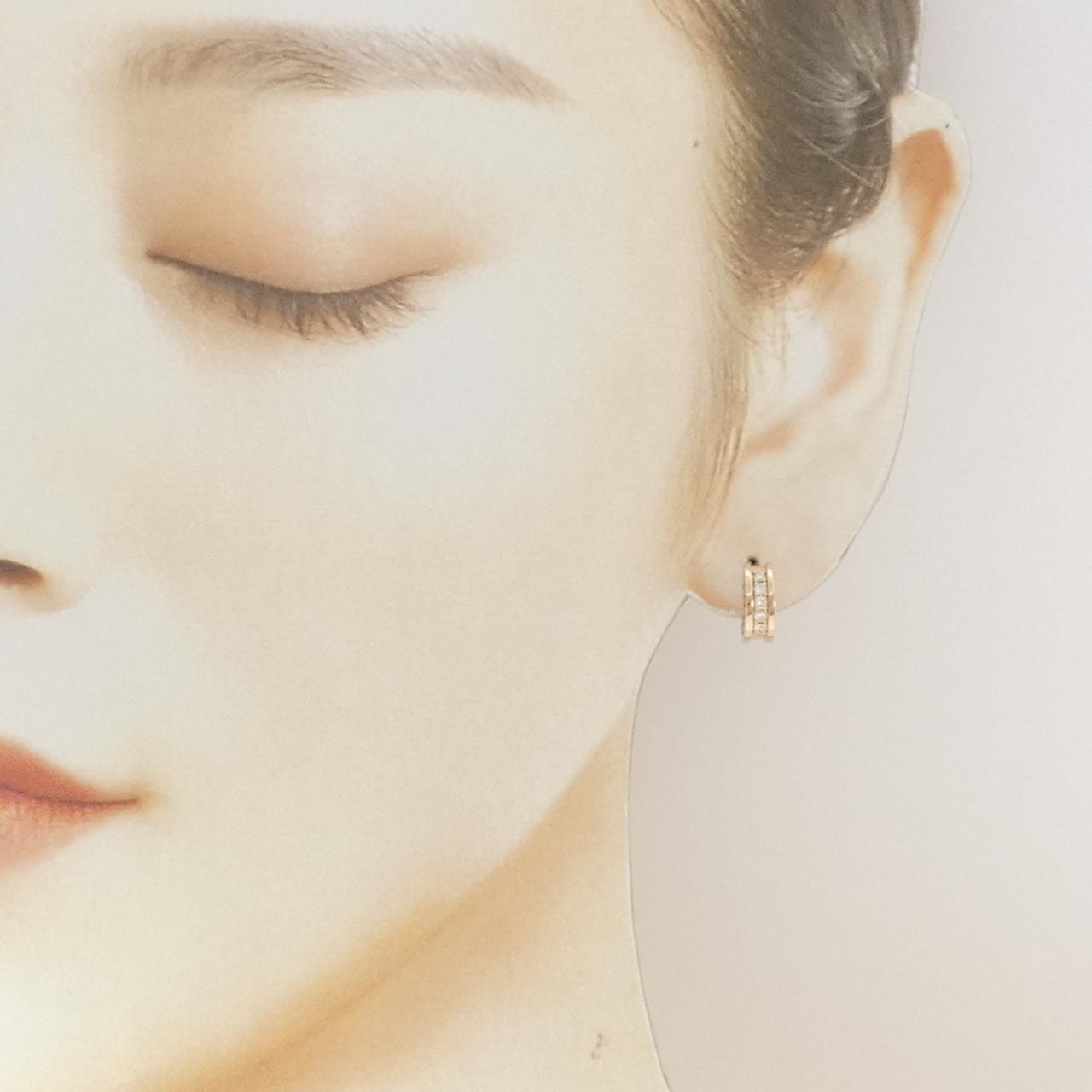 K18PG/PT900 ダイヤモンド ピアス 0.12CT