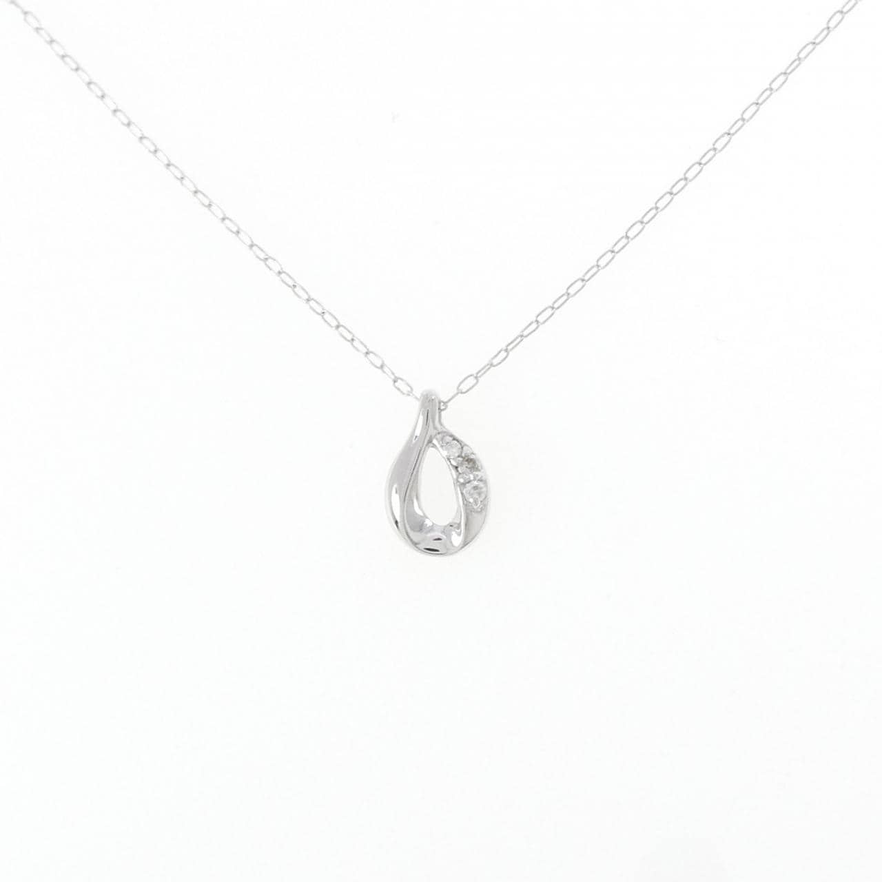 K10WG ダイヤモンド ネックレス 0.03CT