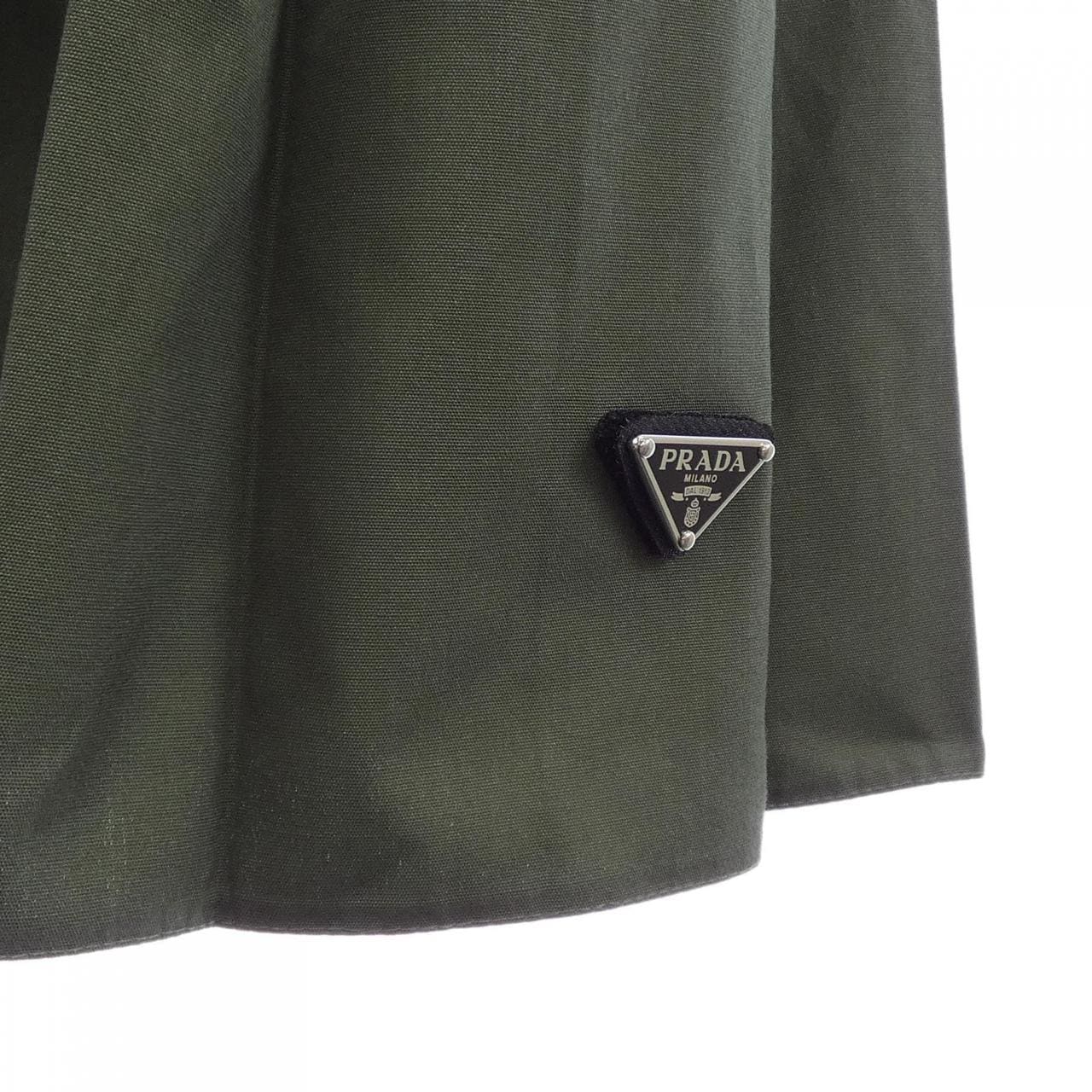 プラダ PRADA トライアングルロゴ プリーツカラー ポプリン ミディ P118I SOOO 187P スカート