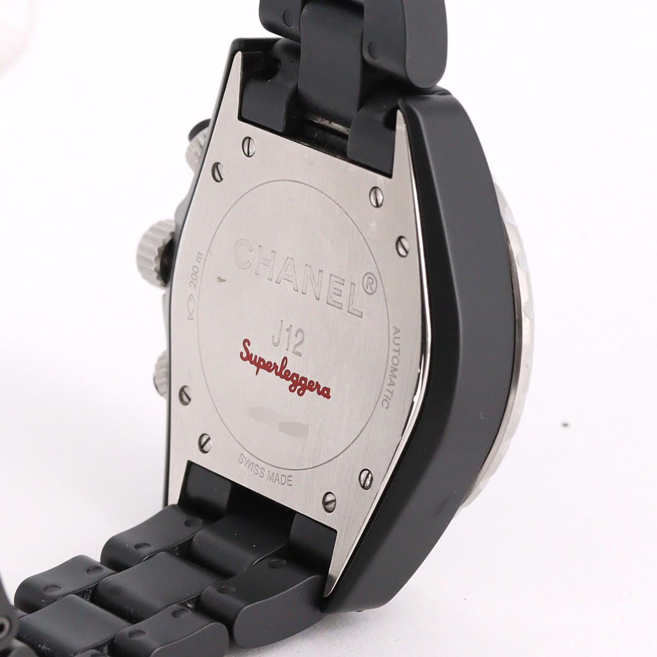 シャネル J12スーパーレッジェーラクロノグラフ セラミック H3409 セラミック 自動巻