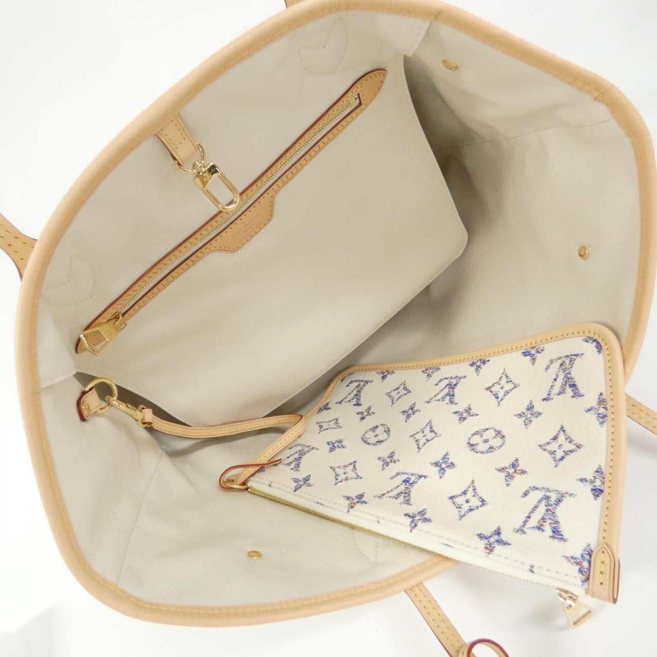 LOUIS VUITTON Monogram提花斜紋布 Neverfull 中號包 M24905