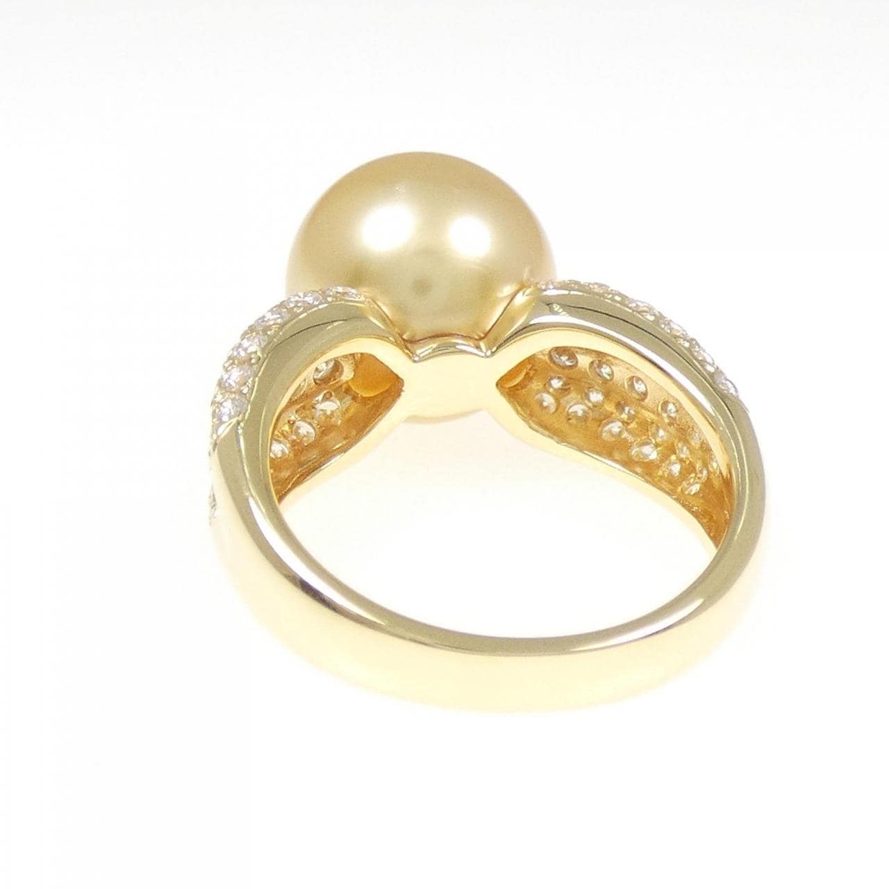 K18YG白蝶珍珠戒指11.6mm