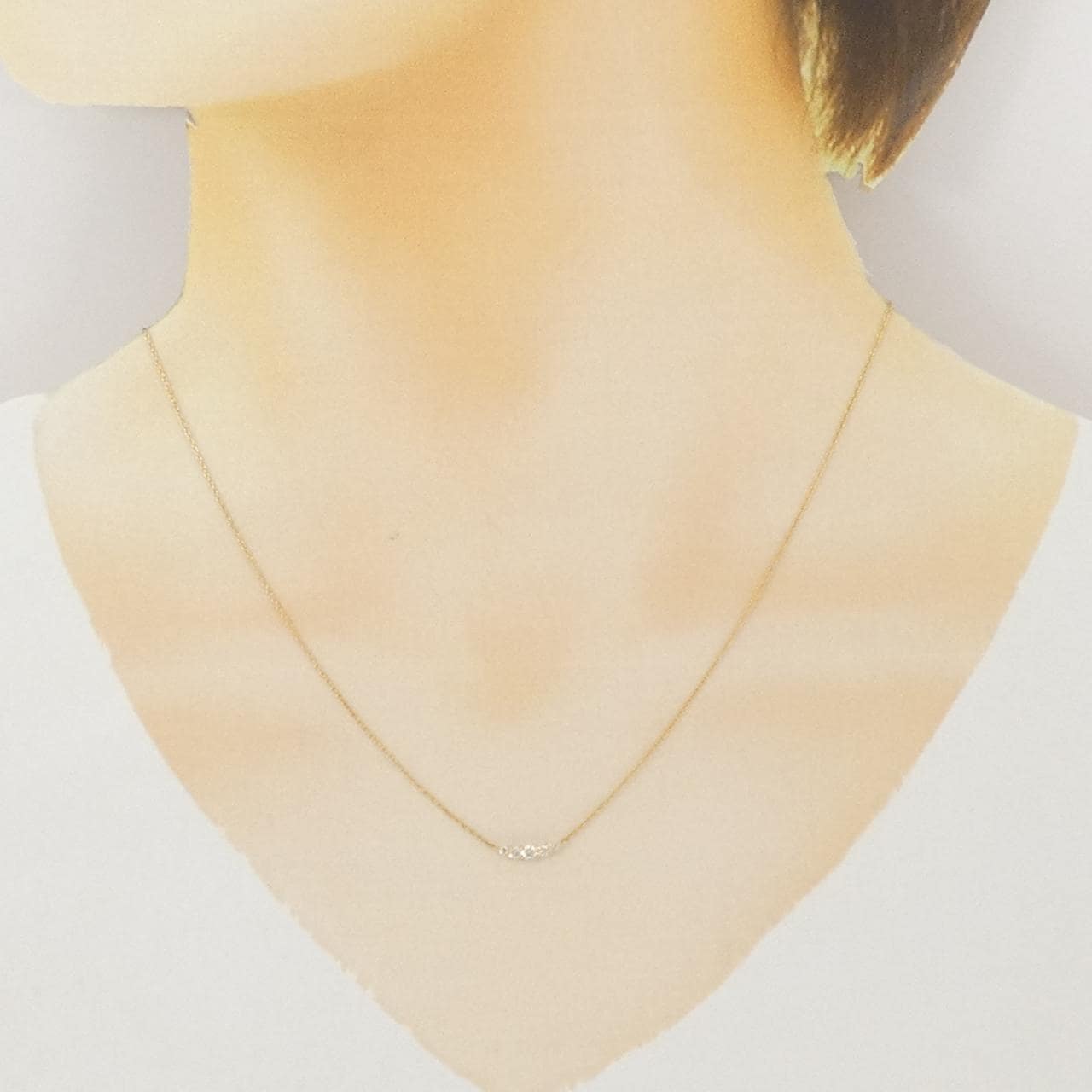 K18YG ダイヤモンド ネックレス 0.10CT