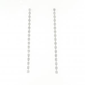 K18WG ダイヤモンド ピアス 0.70CT