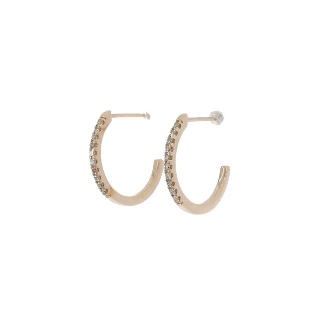 K10PG ダイヤモンド ピアス 0.12CT