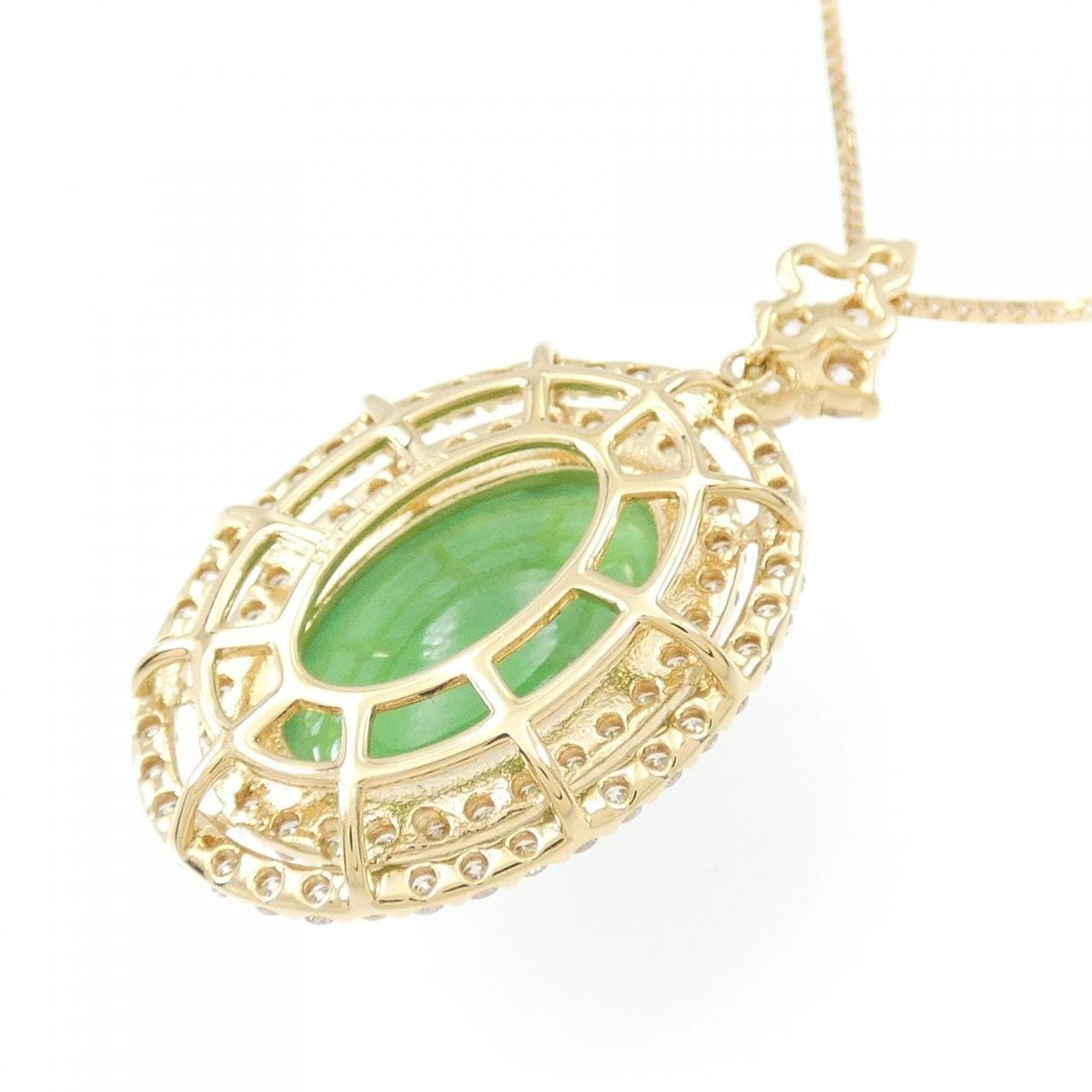 [Remake] K18YG jade necklace 8.118CT