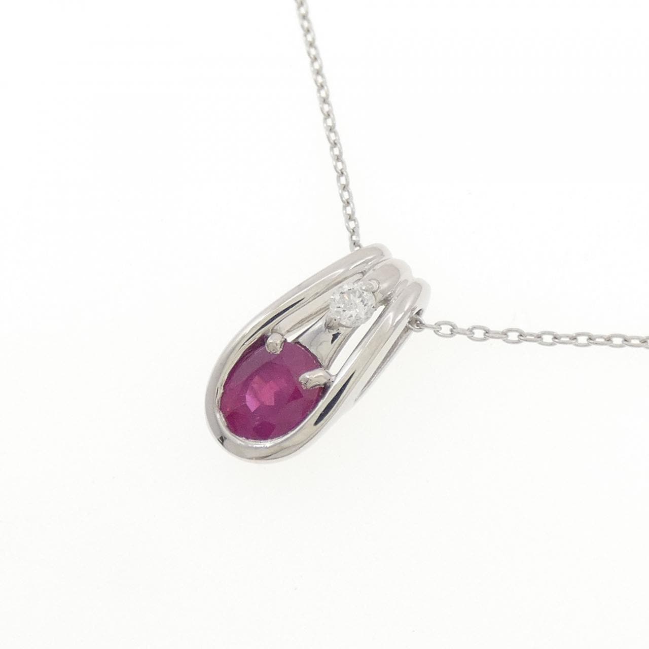 PT ルビー ネックレス 0.62CT