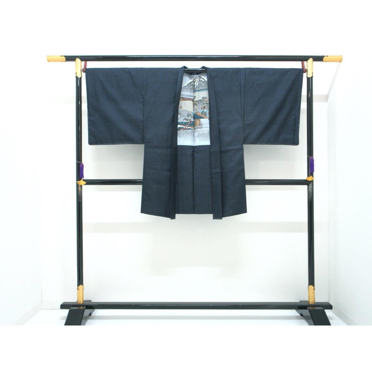 【未使用品】男物　１００山　きもの羽織２点セット【大島紬】