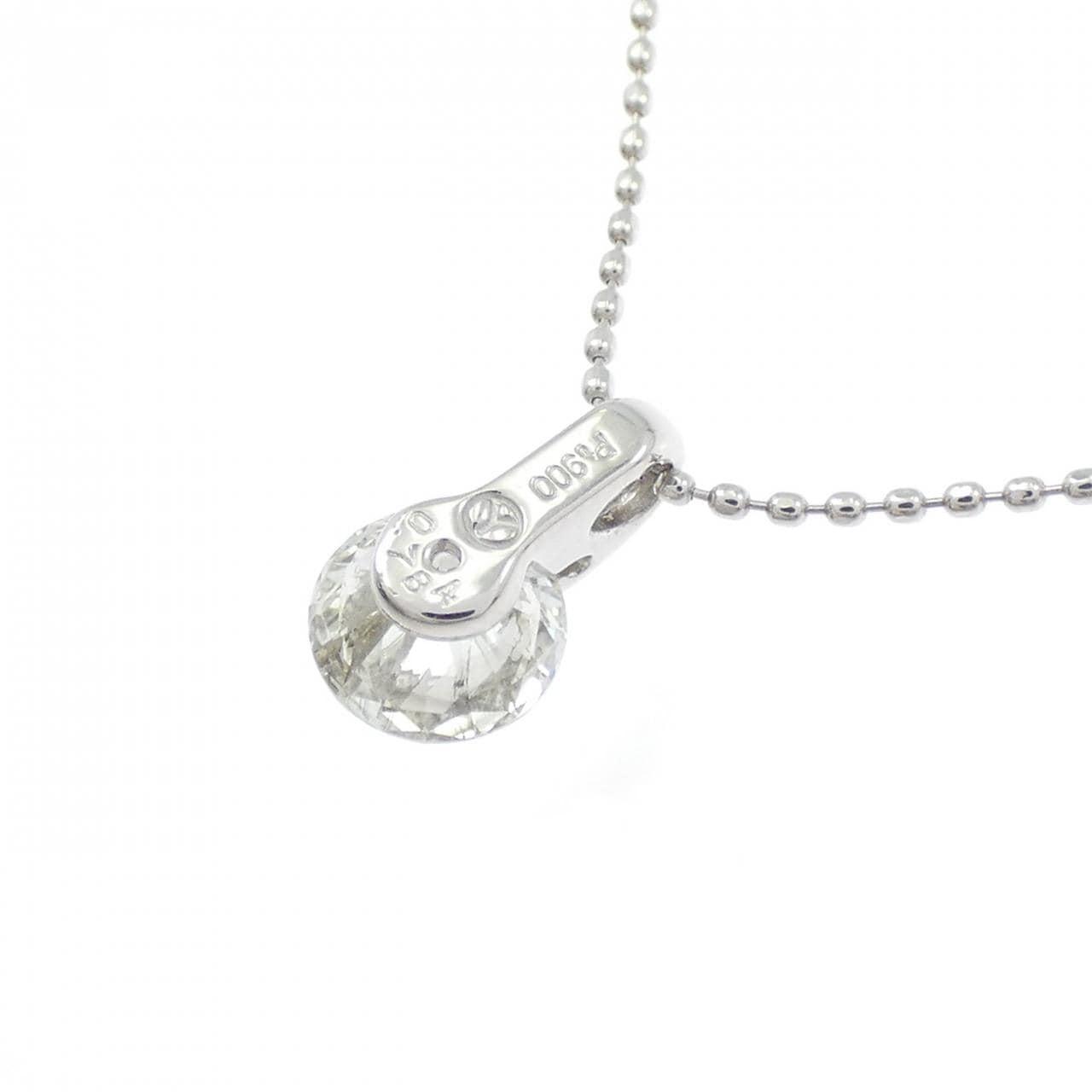 PT900/PT850 ソリティア ダイヤモンド ネックレス 0.784CT