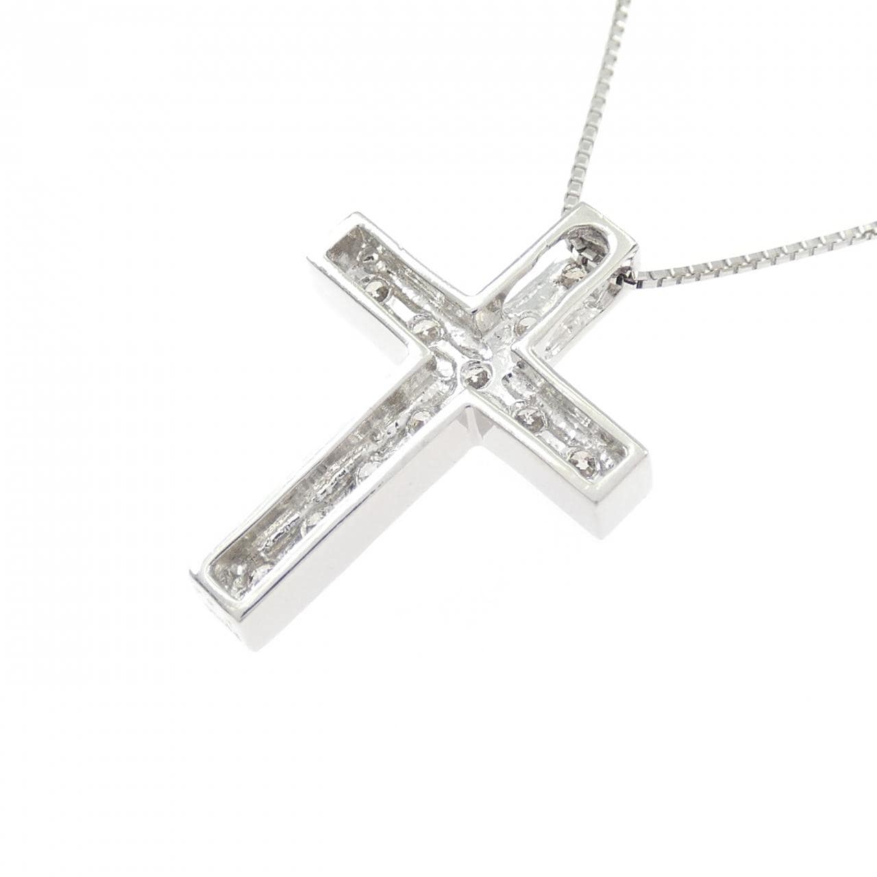 PT900/PT850 クロス ダイヤモンド ネックレス 0.30CT