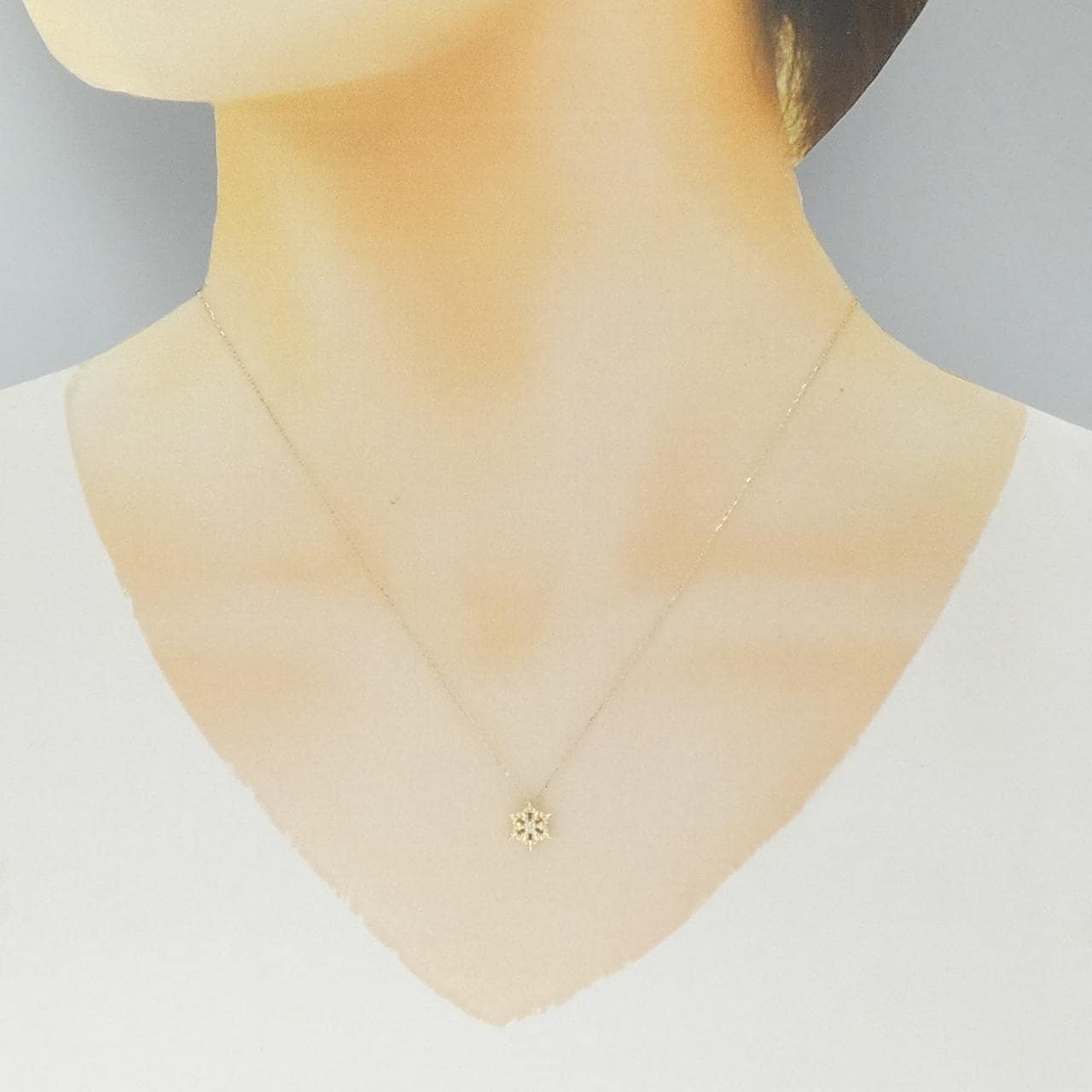 K10YG ダイヤモンド ネックレス 0.01CT