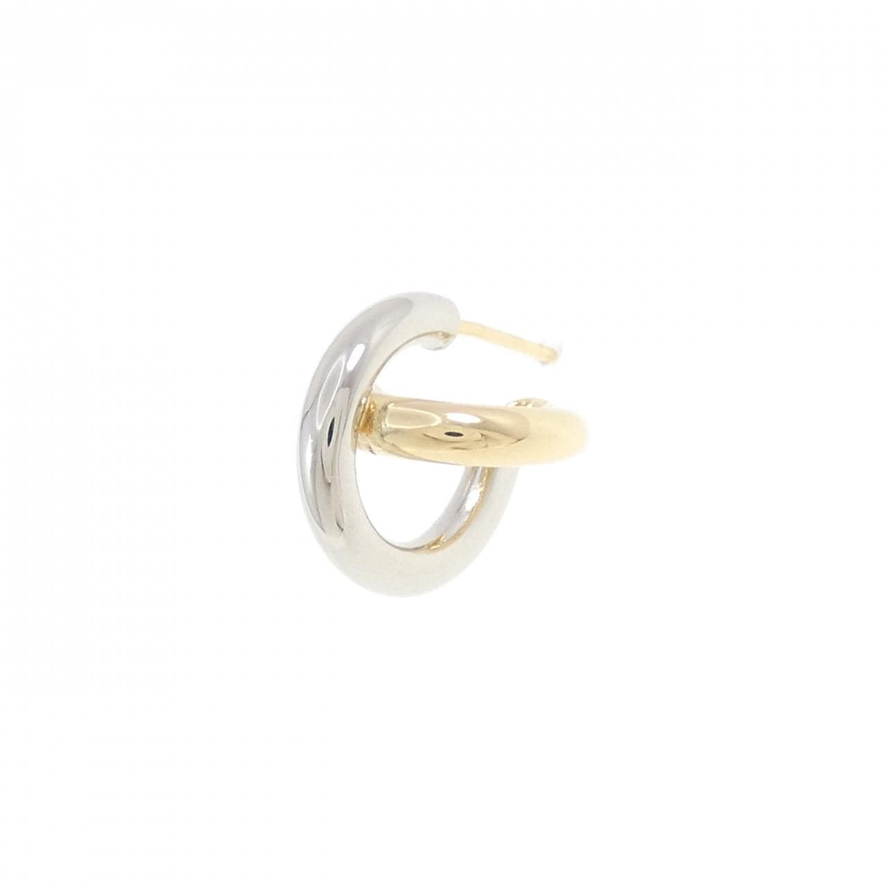 スタージュエリー K18YG/PT950 ピアス 片耳