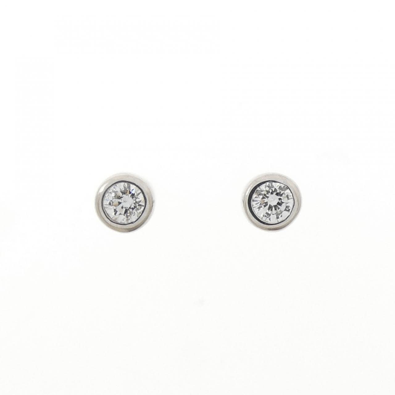 PT950/PT900 ソリティア ダイヤモンド ピアス 0.10CT