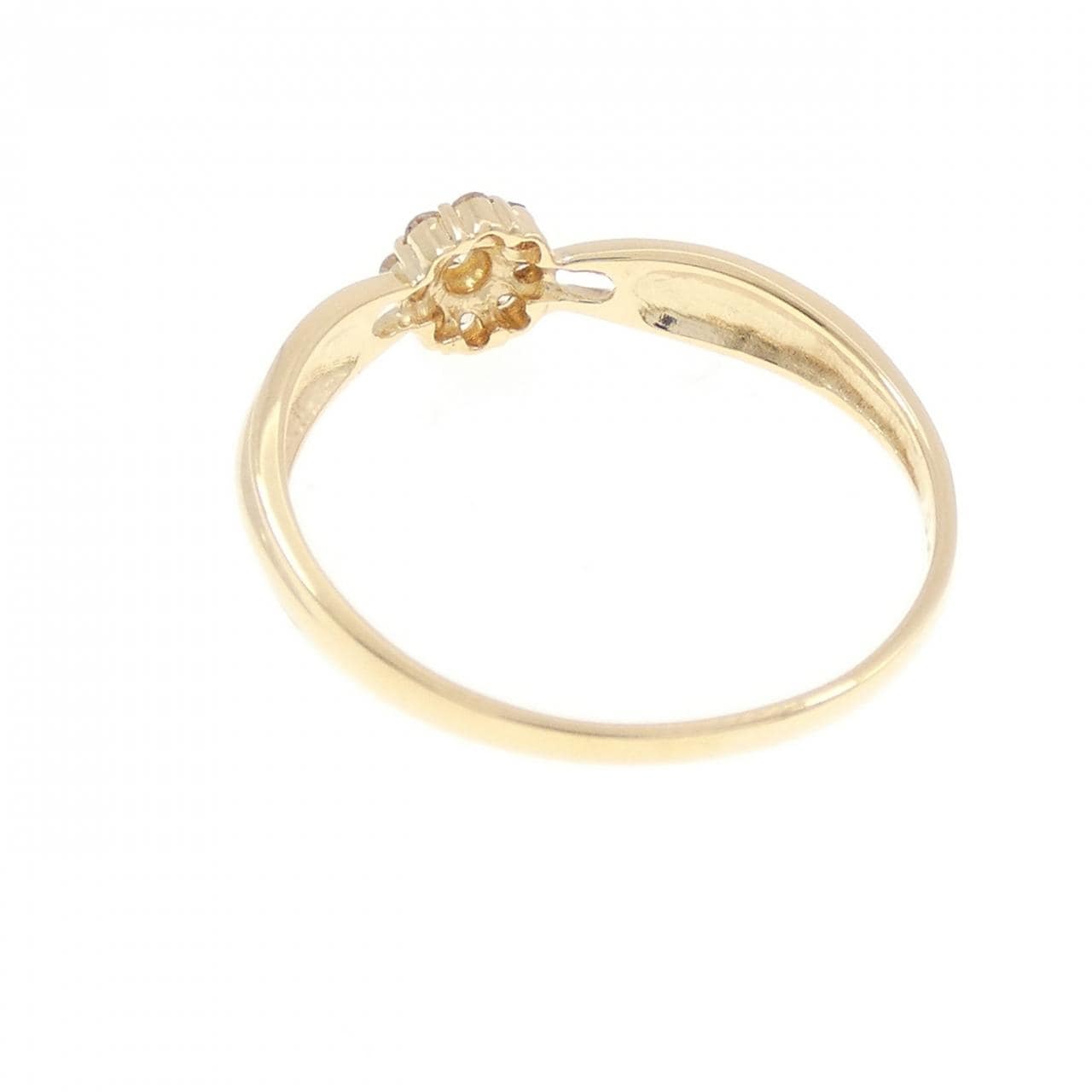 K18YG フラワー ダイヤモンド リング 0.10CT
