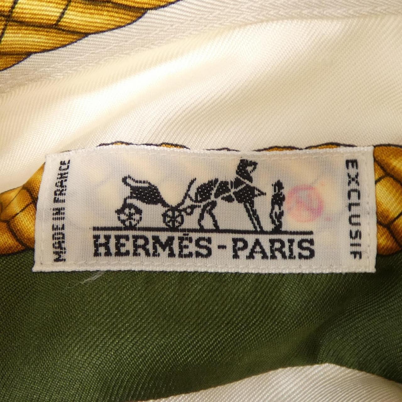 【ヴィンテージ】エルメス HERMES LES TAMBOURS ツイルレーヌ. シャツ