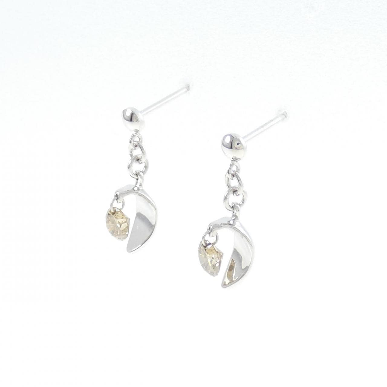 K18WG/K14WG Diamond earrings 0.50CT