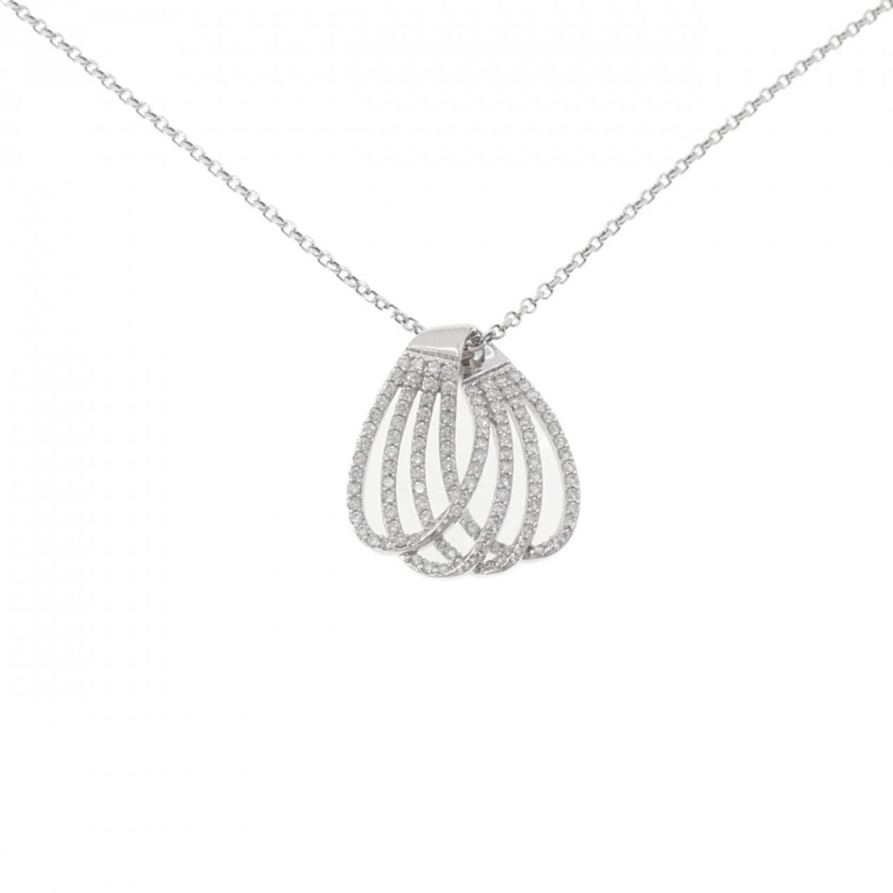 K18WG ダイヤモンド ネックレス 1.50CT