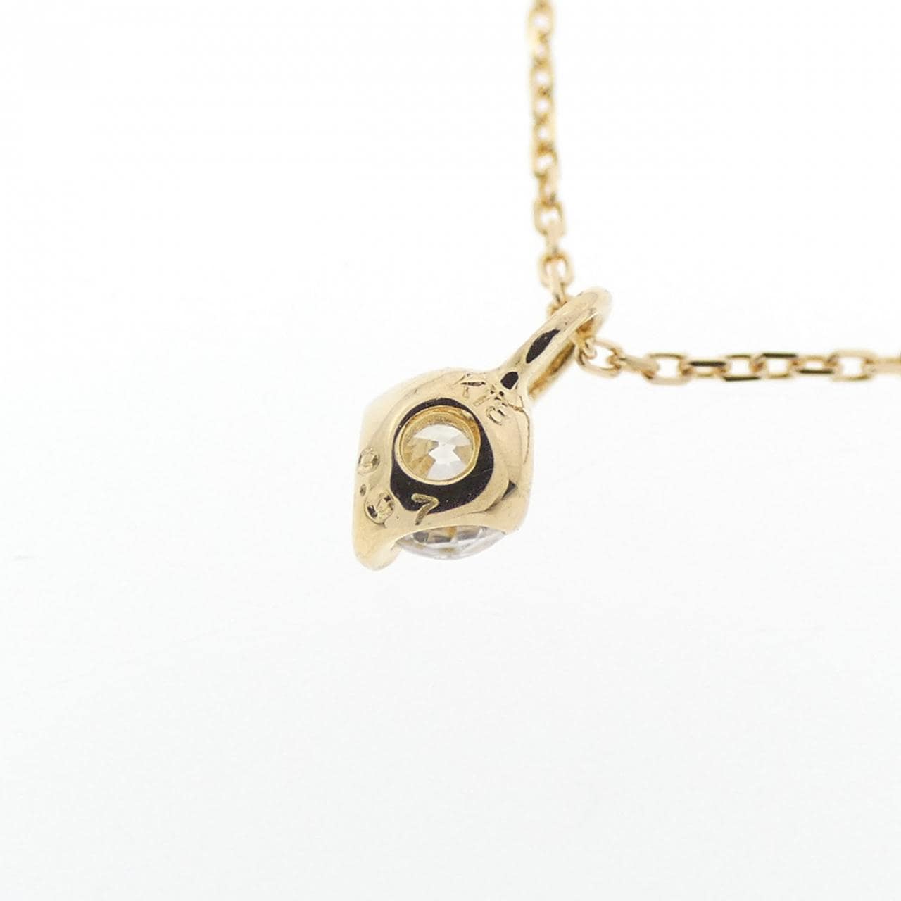 K18YG ソリティア ダイヤモンド ネックレス 0.07CT