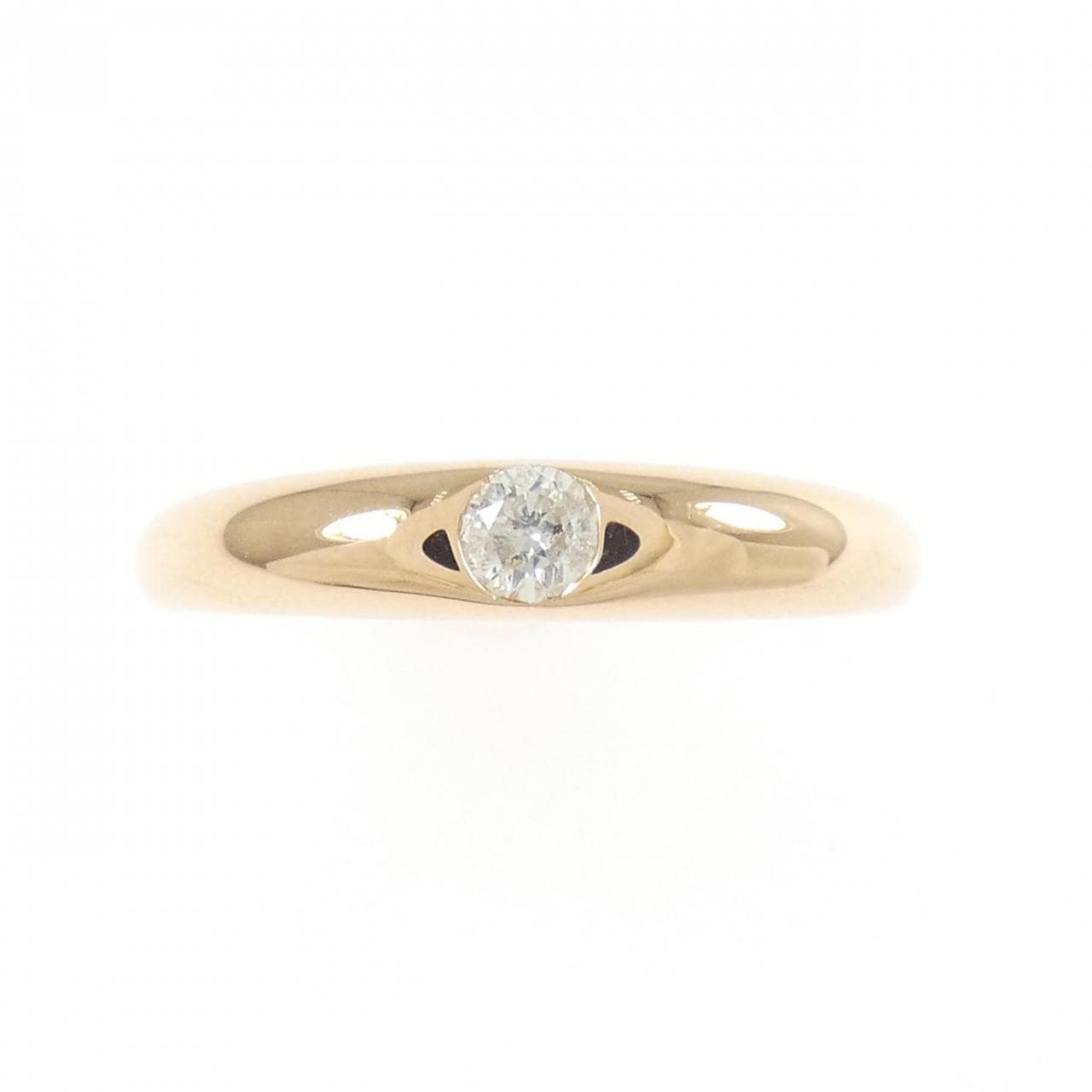 K18PG solitaire Diamond ring 0.10CT
