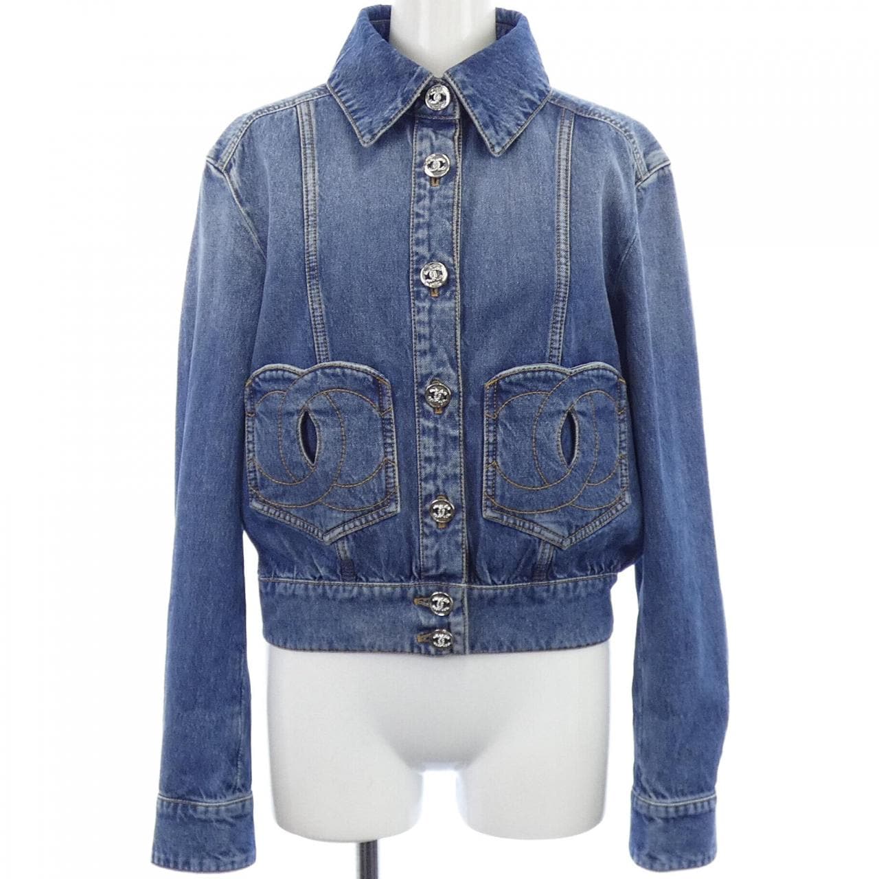 シャネル CHANEL LOOK12 P76746V68693 デニムジャケット