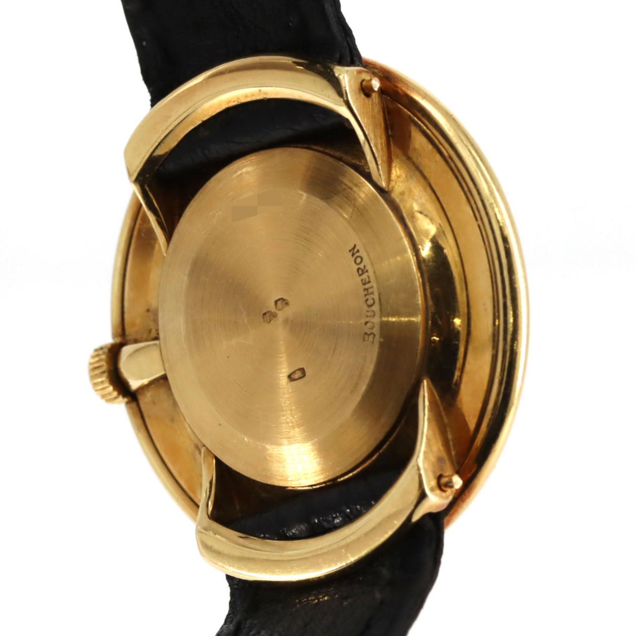 ブシュロン ラウンドケース マラカイト YG YG 手巻