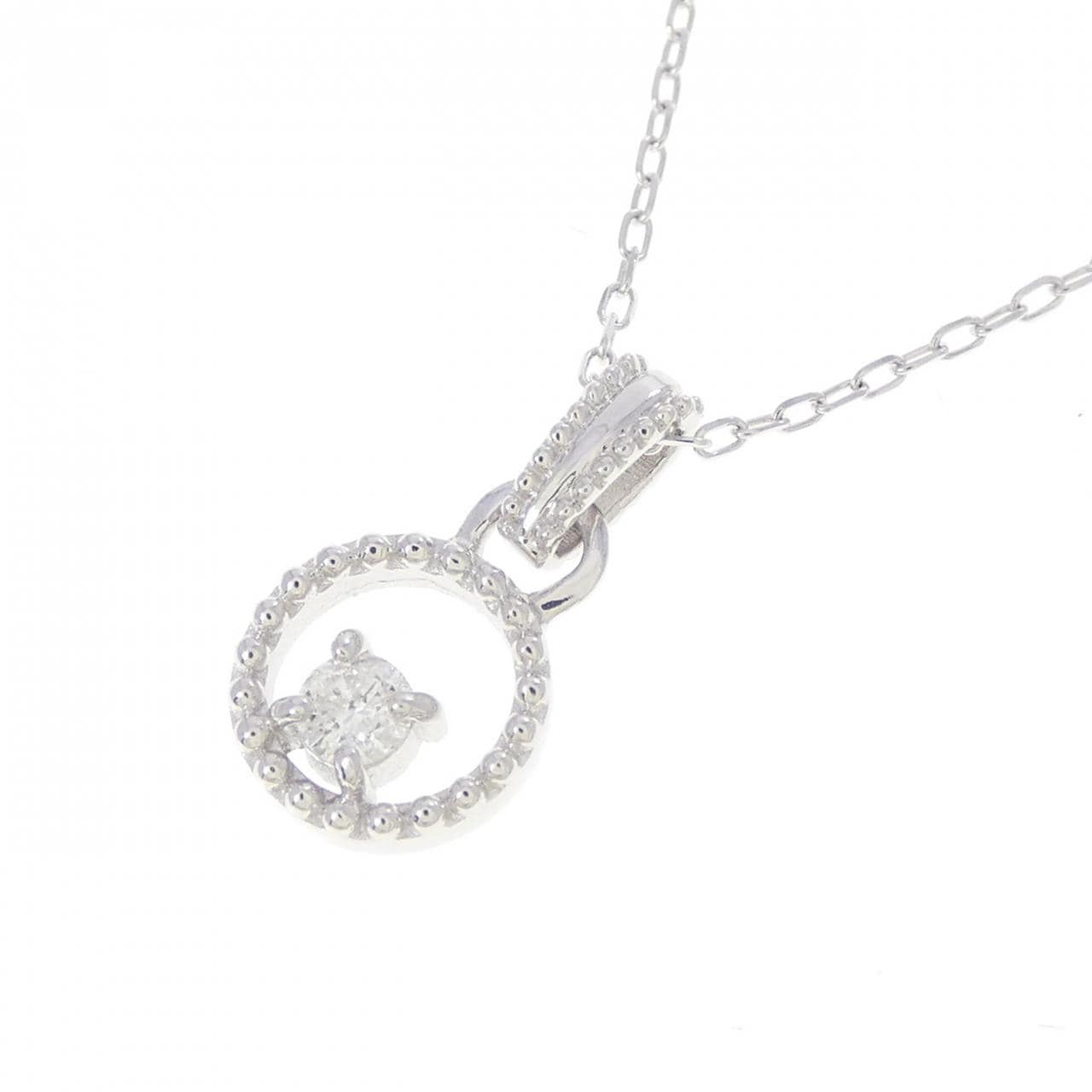 K10WG ダイヤモンド ネックレス 0.05CT