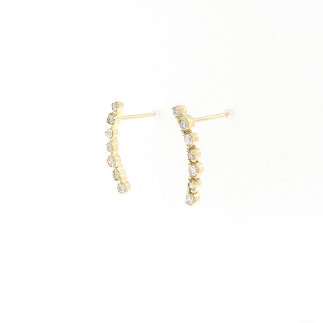 K18YG ダイヤモンド ピアス 0.12CT
