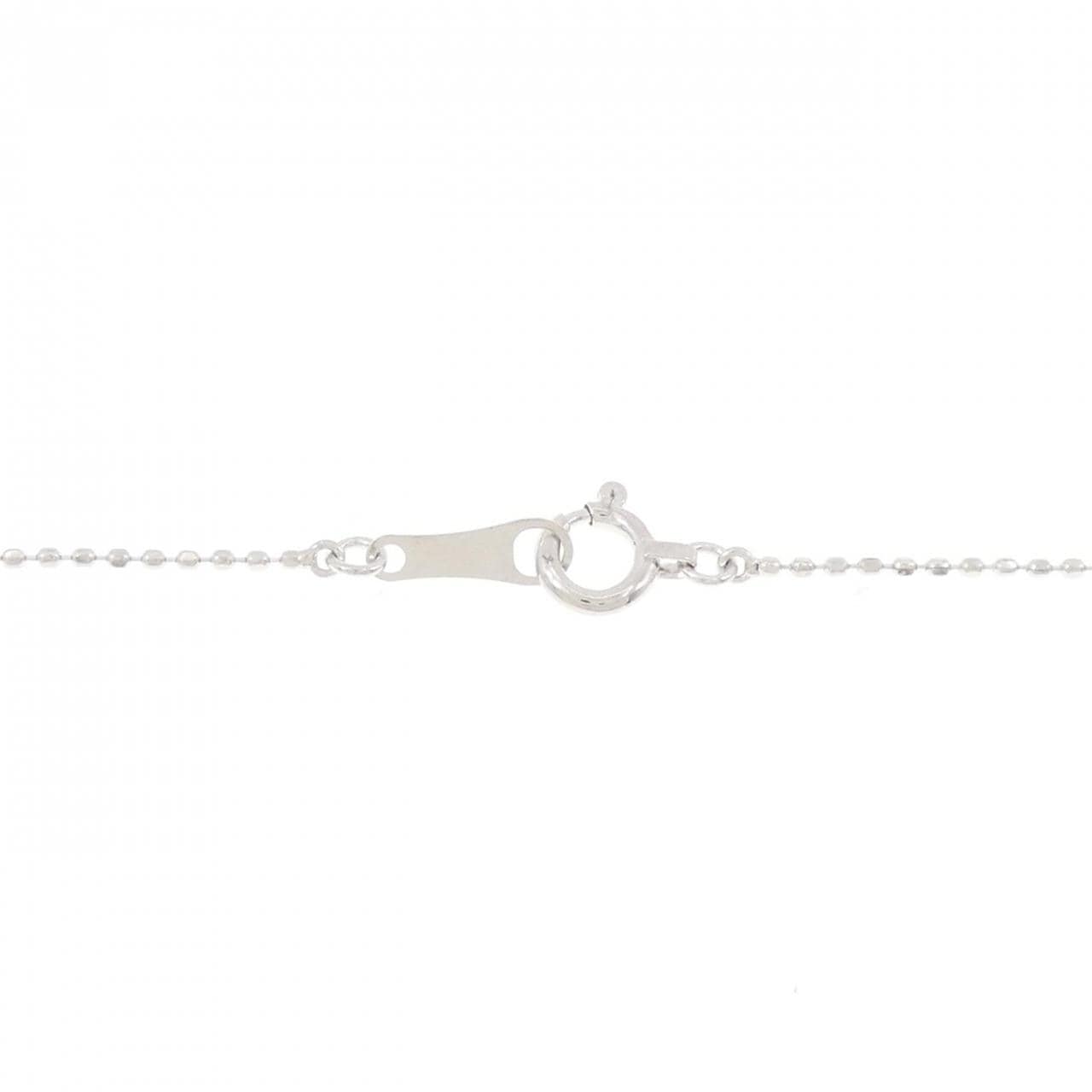 K18WG クロス ダイヤモンド ネックレス 0.06CT